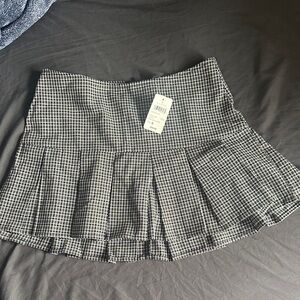 Windsor Black and White Plaid Mini Skirt